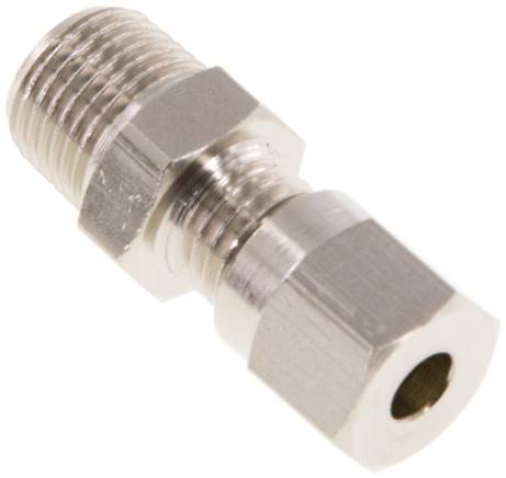 Gerade Schneidringverschr. 4 LL (M8x1)-R 1/8", Messing vernickelt