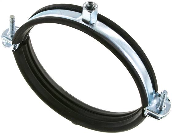 Rohrschelle 120 - 129mm,Stahl verzinkt mit Einlage, FISCHER