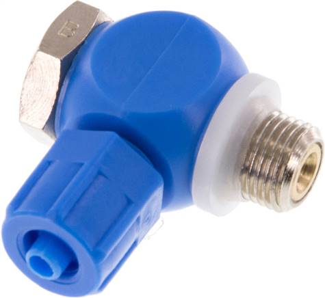 Drosselrückschlagventil G 1/8"-6 x 4mm, abluftregelnd (B), Kunststoff