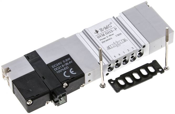 Magnetventil für S1V, 5/3-Wege (Mittelstellung belüftet) Typ SVM 5312-P