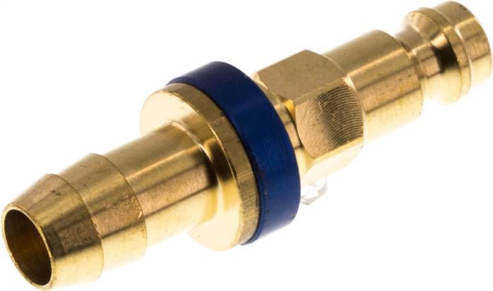 Kupplungsstecker (NW5) 9 (3/8")mm Schlauch, blau, Sechseck SW10