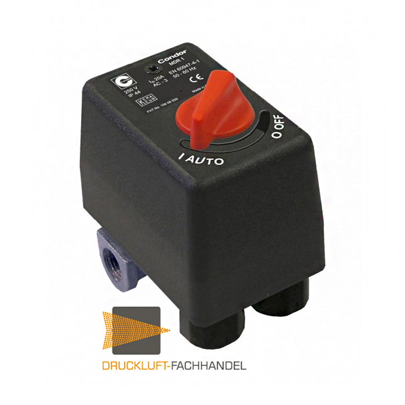 Condor Druckschalter MDR 1/11 EA 2,5-11 bar 212140 Anschluss F4 G1/4"Alu
