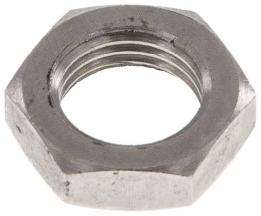 Sechskant-Gegenmutter M 10x1, Messing vernickelt