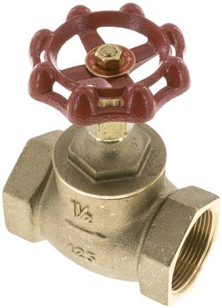 Muffen-Absperrventil, Eco-Line, Messing, G 1-1/2", PN 10