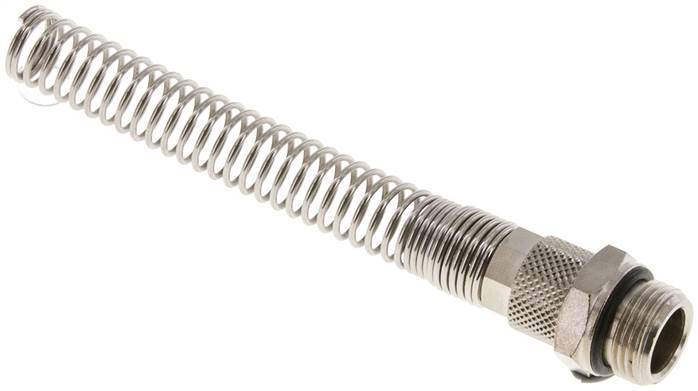Gerade Verschraubung G 3/8"-10x8mm mit Knickschutz