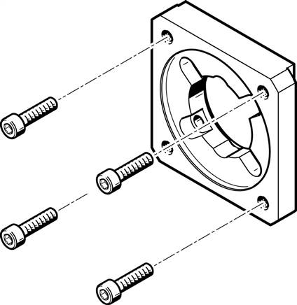 FESTO EAMF-A-38A-70A (558018) Motorflansch