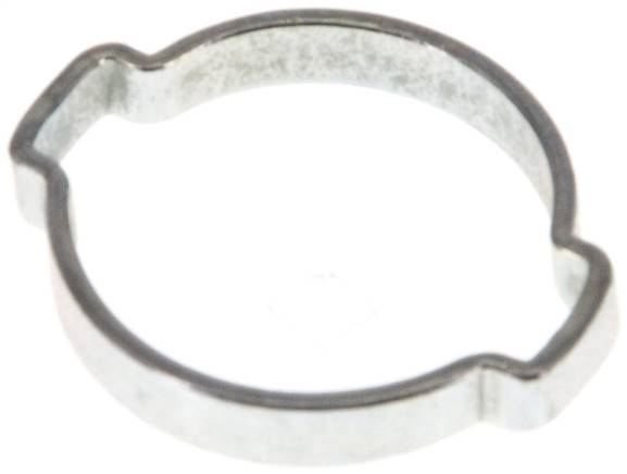 2-Ohr-Schlauchschelle 16 - 20mm, Stahl verzinkt (W1), Breite 4mm