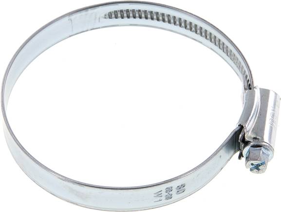 12mm Schlauchschelle 60 - 80mm, Stahl verzinkt (W1) (IDEAL)