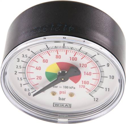 Manometer f. HRF 63mm, 0 - 12 bar, R 1/4"