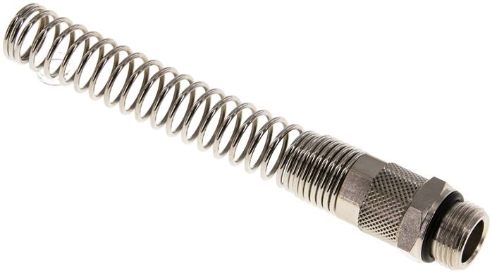 Gerade Verschraubung G 3/8"-12x10mm mit Knickschutz