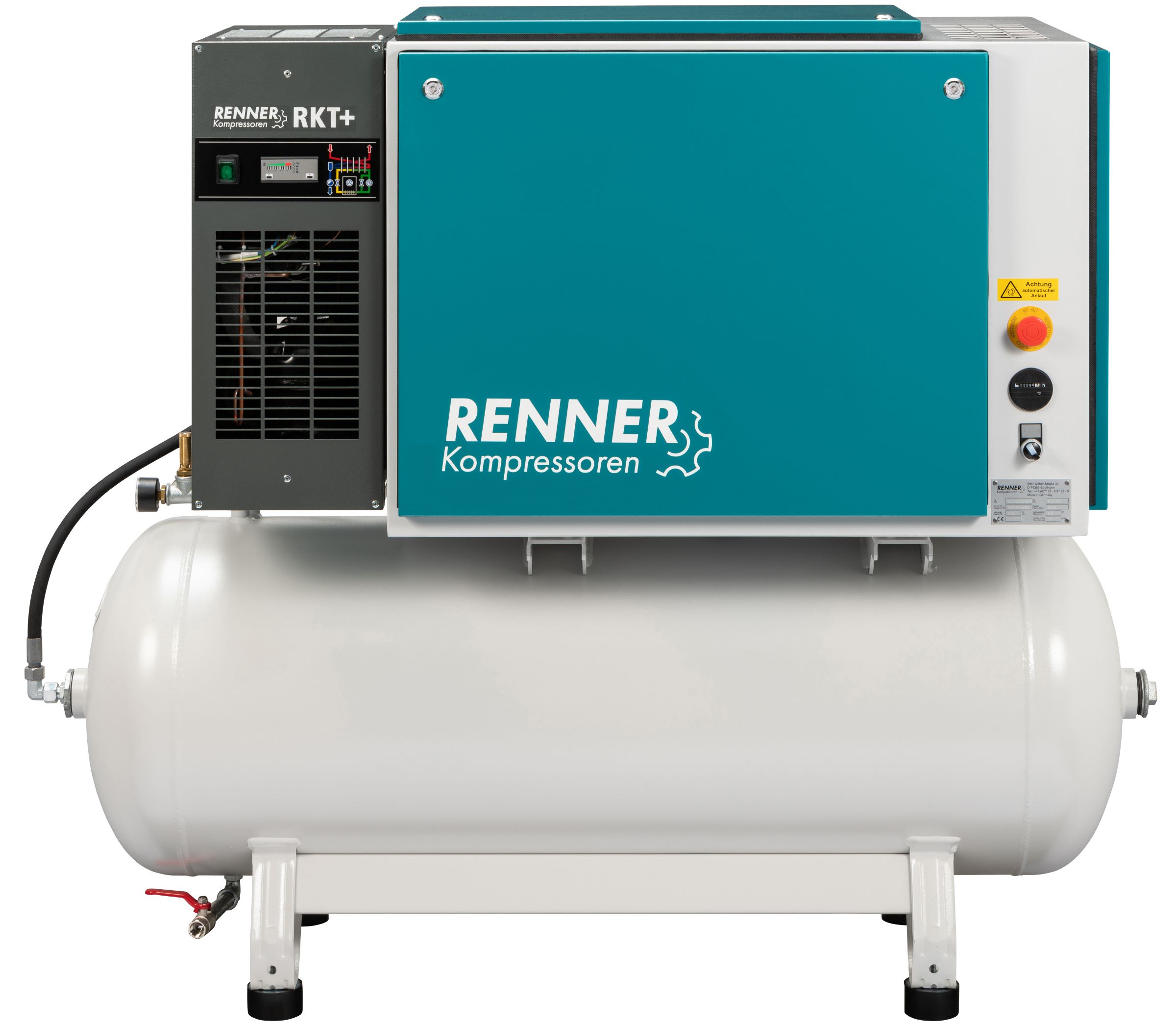 RENNER RIKO 700/270 ECN-S-KT Industrie-Kolbenkompressor 10 bar mit Kältetrockner und Schalldämmbox
