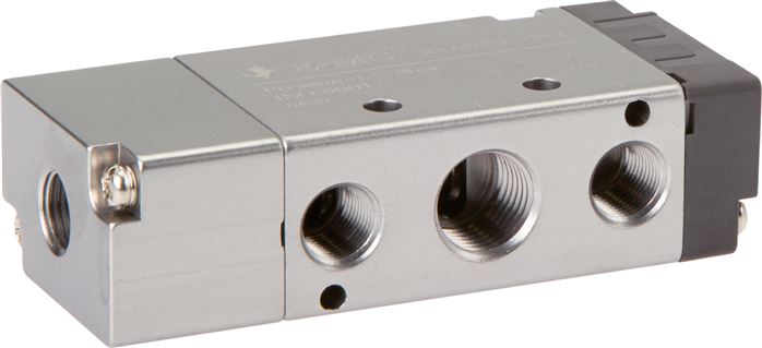 5/2-Wege Pneumatikventil, Federrückstellung, G 1/4" (Pilot u. Abluft G 1/8")