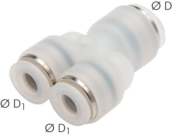 Y-Steckanschluss 6mm-4mm, IQS-PVDF