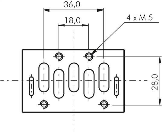 ISO-Ventil (Größe 1), 5/3-Wege, Mittelstellung geschlossen, 12 V=