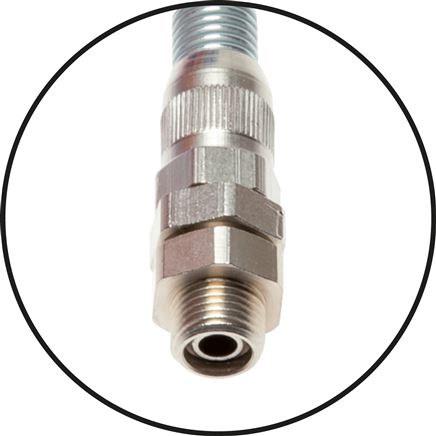 PA-Spiralschlauch G 3/8"-12 x 9 mm, 7,5 mtr. Arbeitslänge, schwarz