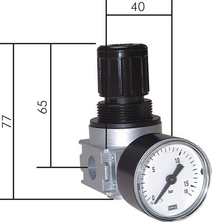 MULTIFIX Druckregler, G 1/8", 0,2 - 6bar, Baureihe 0, 600 l/min