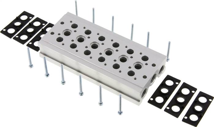 Reihenleiste (6-fach) für SF2000 (5/2 und 5/3-Wege)