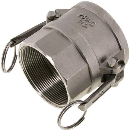 Sicherheits-Kamlock-Kupplung (D) Rp 2-1/2"(IG), Edelstahl (1.4408)