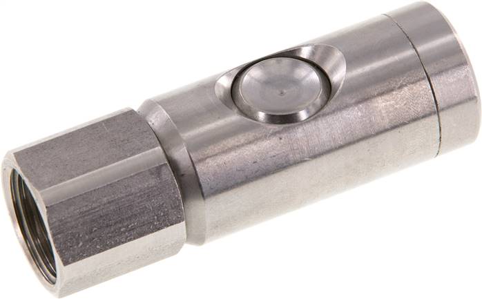Sicherheits-Druckknopfkupplung (NW7,2), G 1/2" IG, Edelstahl