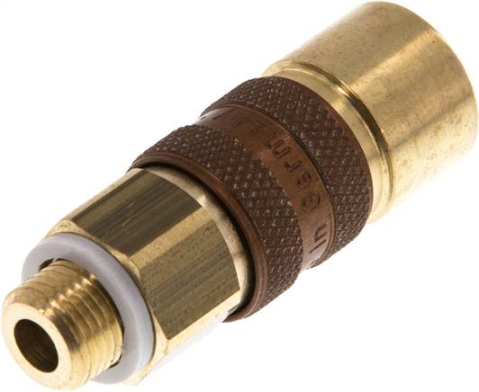 Schnellkupplung (NW5) G 1/8"(AG), braun, Dreieck 9,5 mm