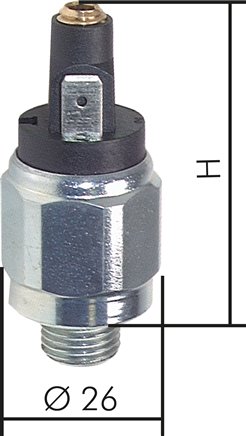 Druckschalter, Stahl verzinkt 1 - 10 bar (Schließer), G 1/4"