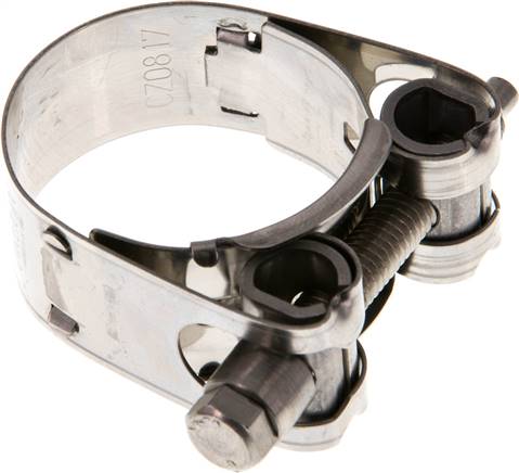 18mm Gelenkbolzenschelle, 31 - 34mm, 1.4301 (W4)