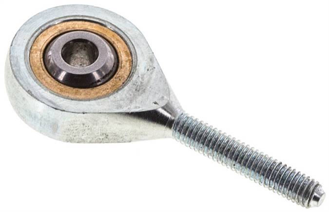 Gelenkkopf, Außengewinde M 3, Stahl verzinkt