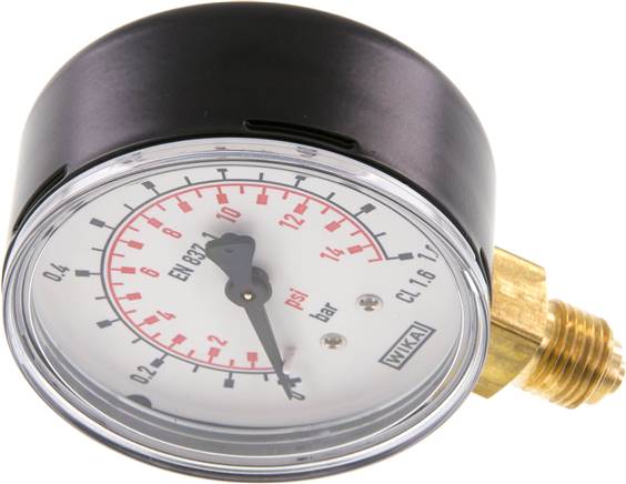 Manometer senkrecht (ST/Ms), 63mm, 0 - 1 bar, G 1/4"