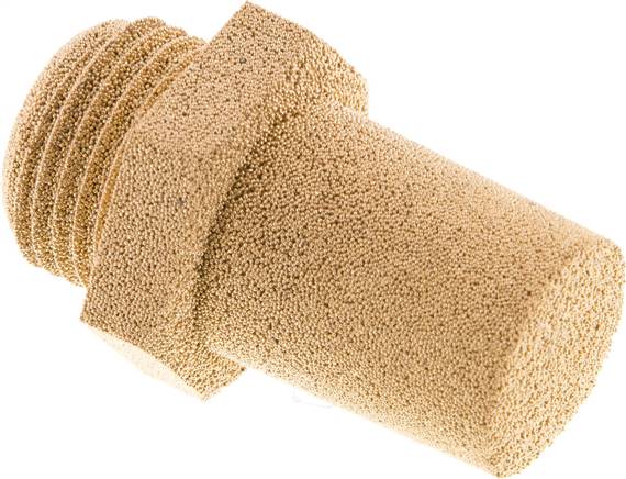 Schalldämpfer G 1/2", Sinterbronze, Sechskant