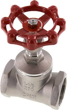 Muffen-Absperrventil, Edelstahl, G 1-1/2", PN 14, Eco-Line