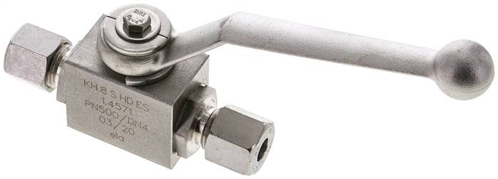 Hochdruck-Kugelhahn, Edelstahl, 8 S (M16x1,5), -0,999 bis 500bar