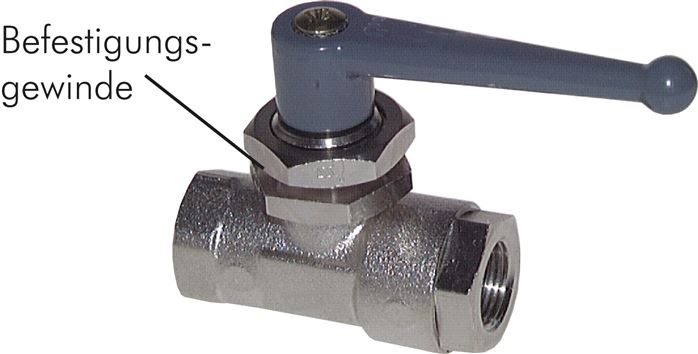 Messing-Kugelhahn, G 1/2", PN 20, Schalttafeleinbau