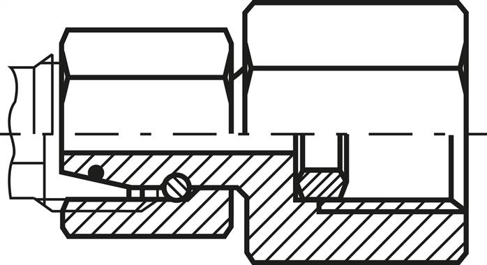 Manometer-Schneidringverschr. 8 L-G 1/4", Stahl verzinkt
