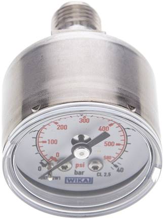 ES-Manometer waagerecht, 40mm, 0 - 40 bar, G 1/4"