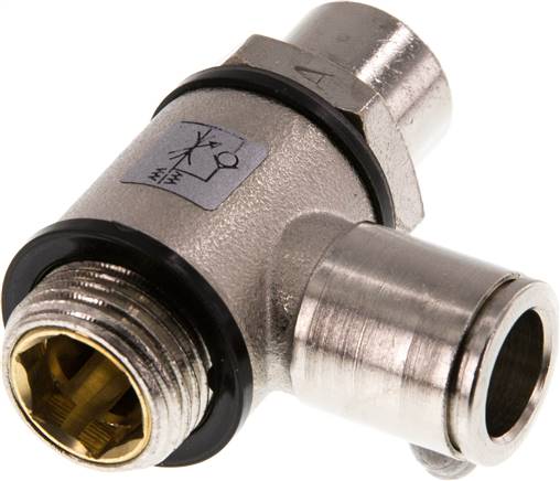 Winkel-Drosselrückschlagventil G 3/8"-10mm,zuluftregelnd, Messing, Eco