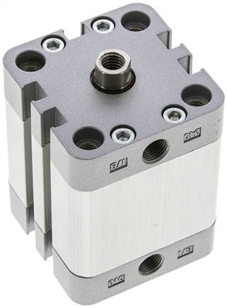 ISO 21287-Zylinder, doppeltw., Kolben 40mm, Hub 25mm, Kolbenstange mit IG