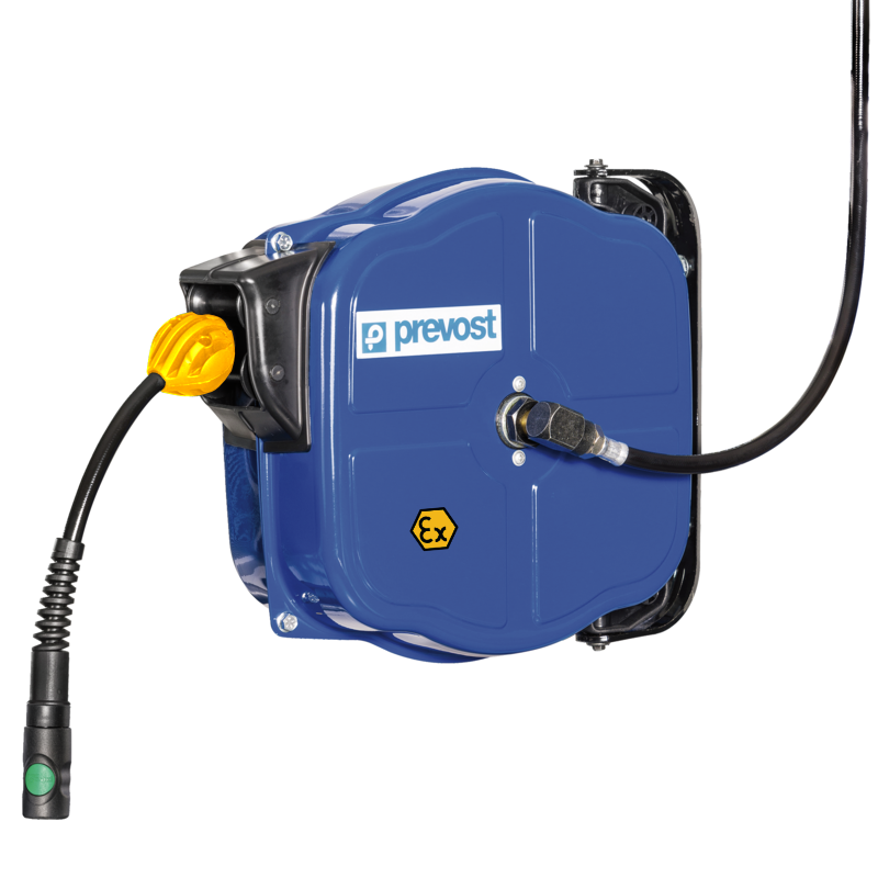 Prevost Industrieschlauchaufroller 12 m - 10 x 14 mm ATEX DPFEXB mit Sicherheitskupplung ESI 07