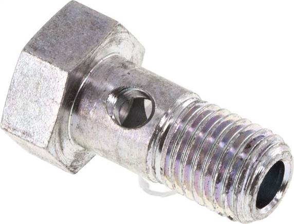 Hohlschraube 1-fach, M 8 x 1, Stahl verzinkt