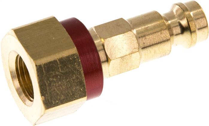 Kupplungsstecker (NW5) G 1/8"(IG), rot, Achteck SW10