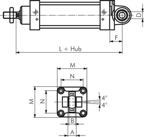 ISO15552-Laschenschwenkbefestigung (sphär) 125mm Aluminium
