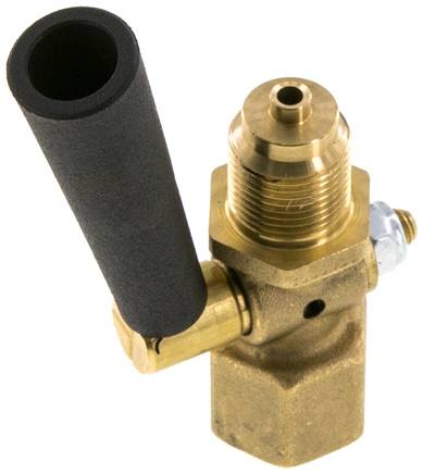Manometer-Absperrhahn G 3/8" Muffe - Zapfen, Messing, ohne Prüfanschluss