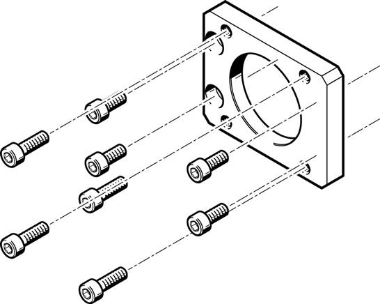 FESTO EAMF-A-48B-55A (558177) Motorflansch