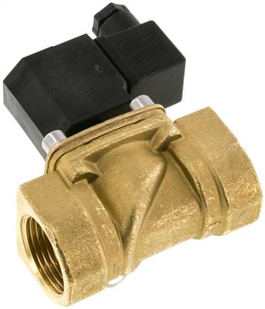 2/2-Wege Messing-Magnetventil G 1", -0,95 - 16 bar, stromlos geschlossen (NC) 24VAC, Dichtung EPDM
