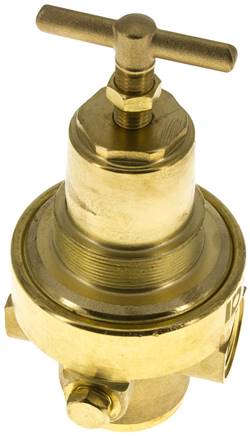 Druckregler, Messing, G 1/2", 0,5 - 8bar (nicht rücksteuerbar)