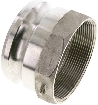 Kamlock-Stecker (A) NPT 4"(IG), Edelstahl (1.4408)