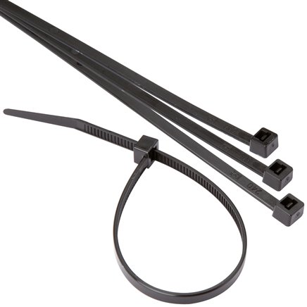 Kabelbinder/Schlauchbinder PA 6.6, Band: 7,5 x 750mm, Schwarz