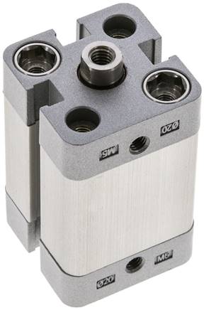 ISO 21287-Zylinder, doppeltw., Kolben 20mm, Hub 20mm, Kolbenstange mit IG