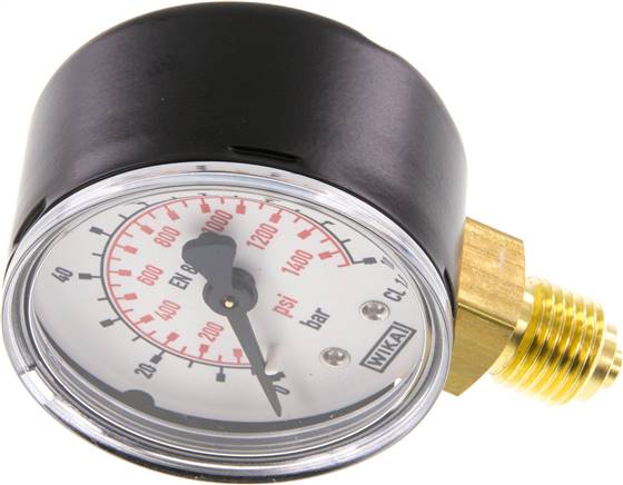 Manometer senkrecht (ST/Ms), 50mm, 0 - 100 bar, G 1/4"