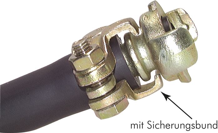 Sicherheits-Schlauchklemme Temperguss verz., 45 - 53mm