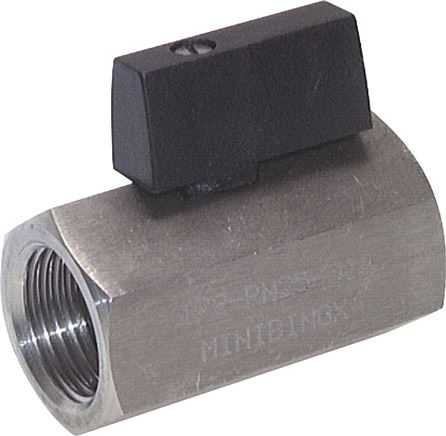 Edelstahl-Minikugelhahn G 1/2" Innengewinde, PN 25
